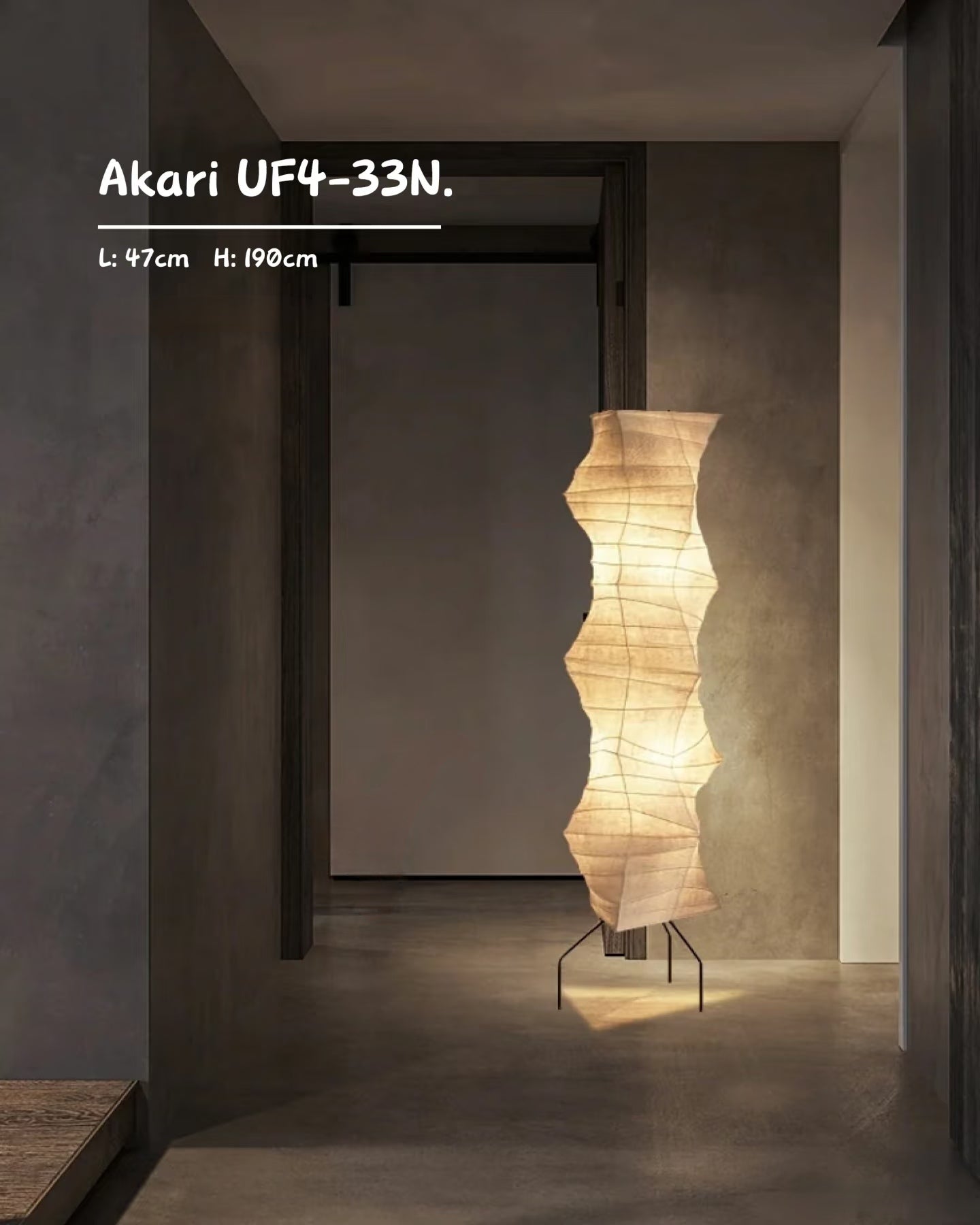 Noguchi Akari UF4-33N Floor Lamp Museum Proportions – Captainsbamboo