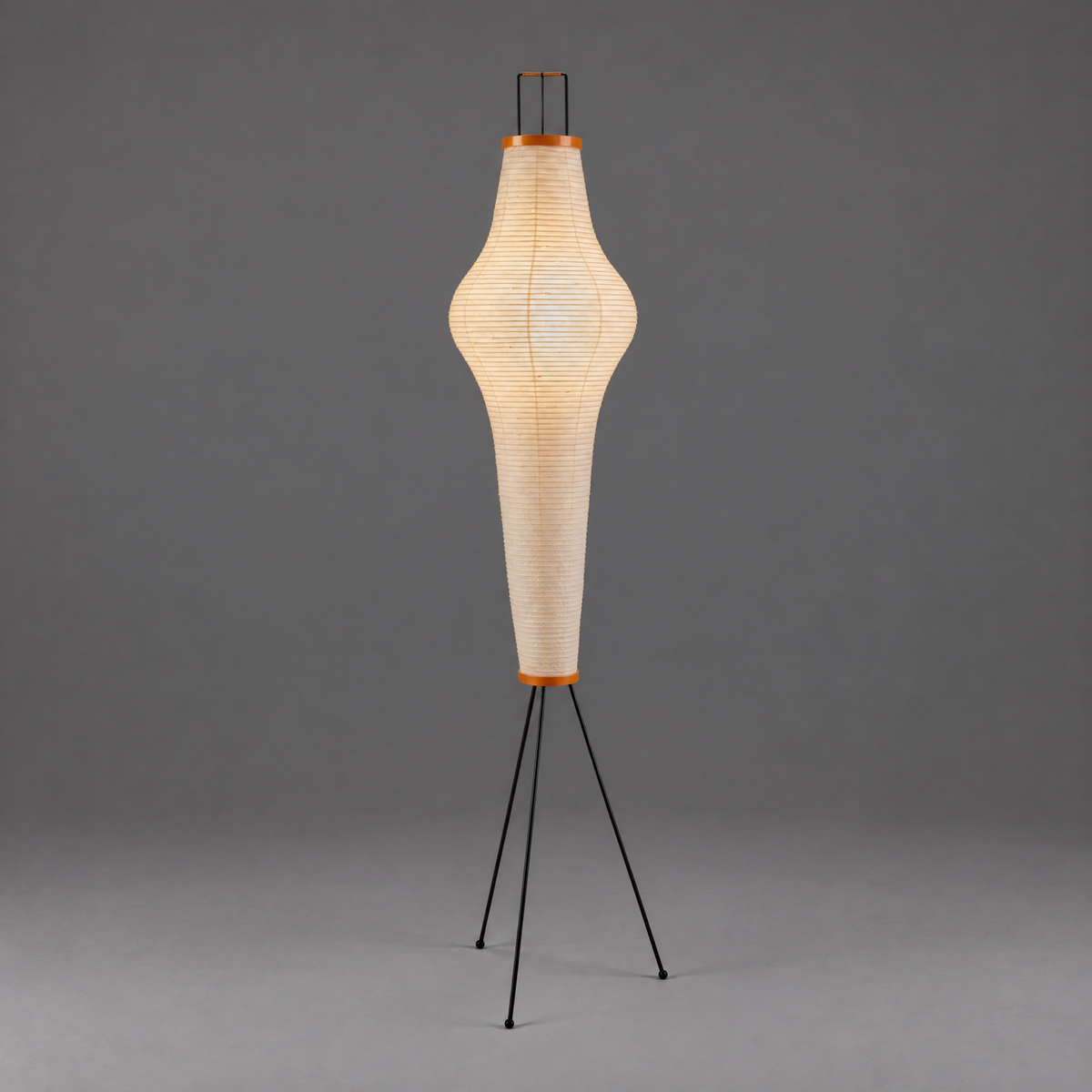 Japandi akari-inspired washi floor lamp