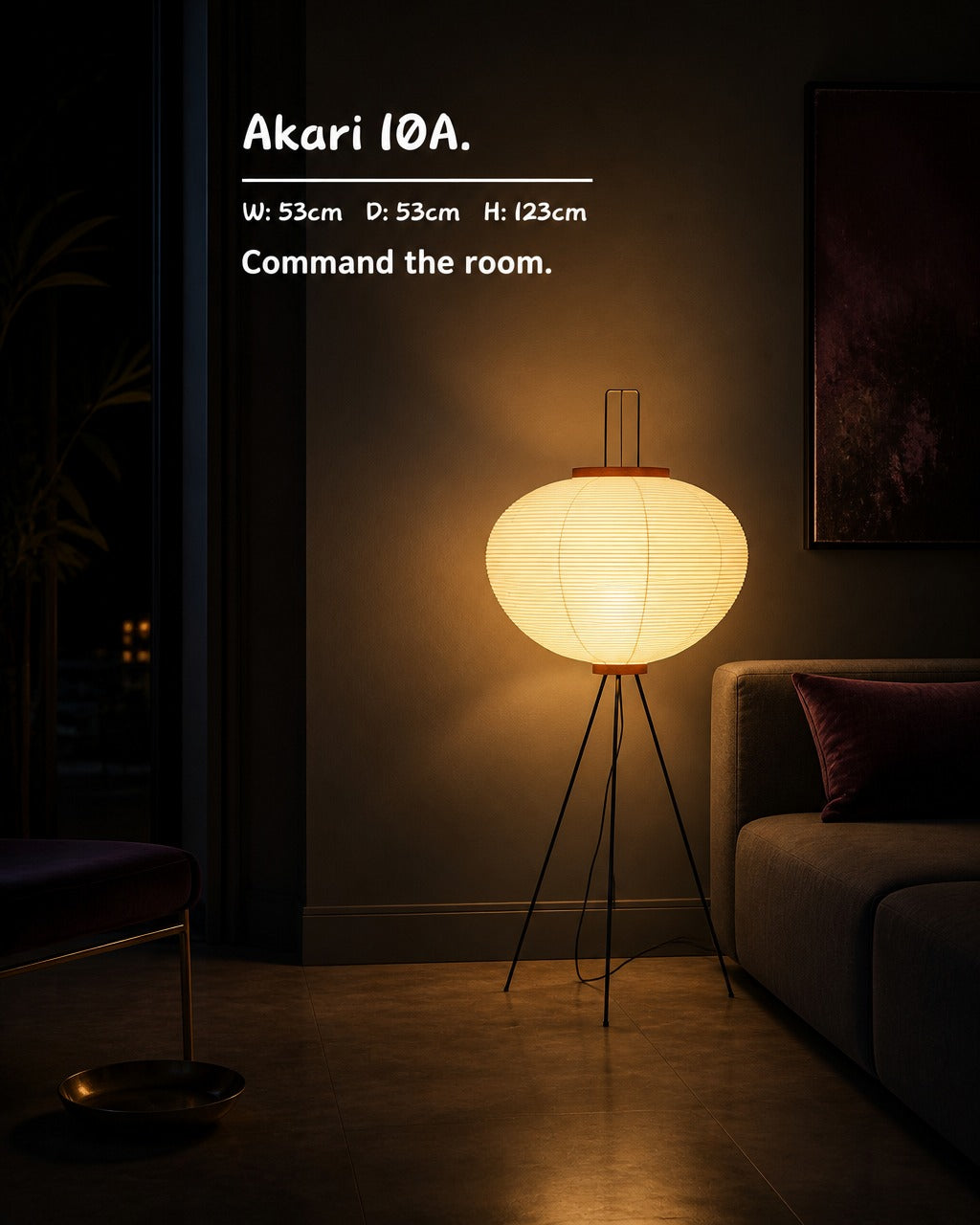 Akari 10A Floor Lamp: What 48 Inches Actually Means in a Room
