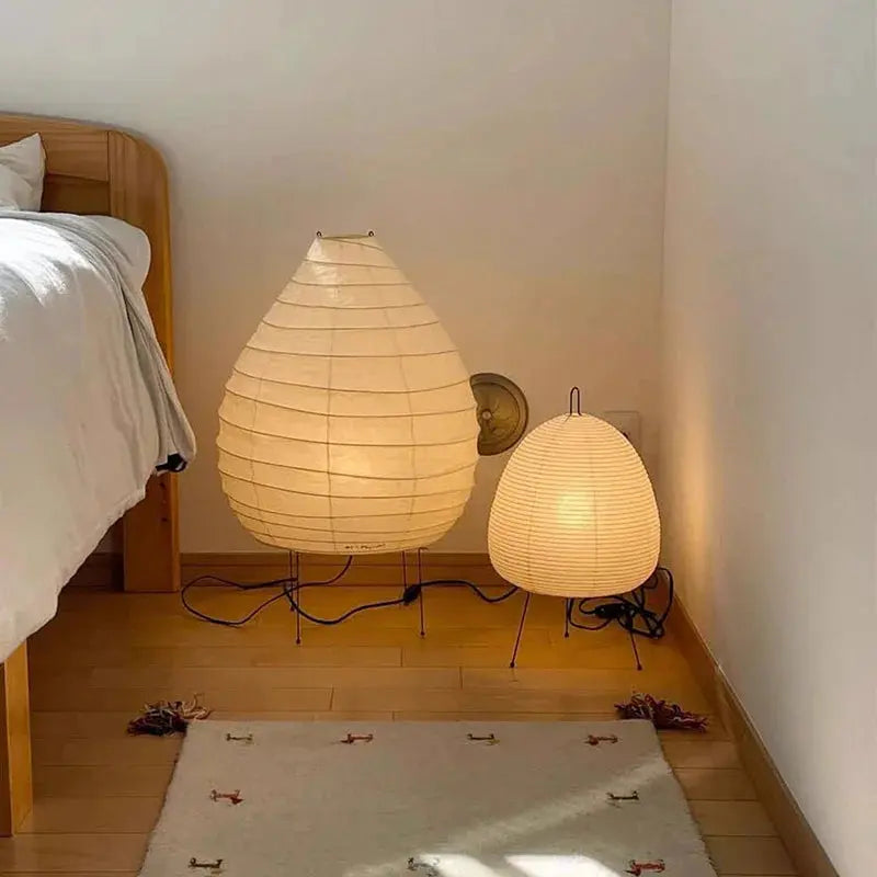 Captains Bamboo Akari style paper ceiling lamp