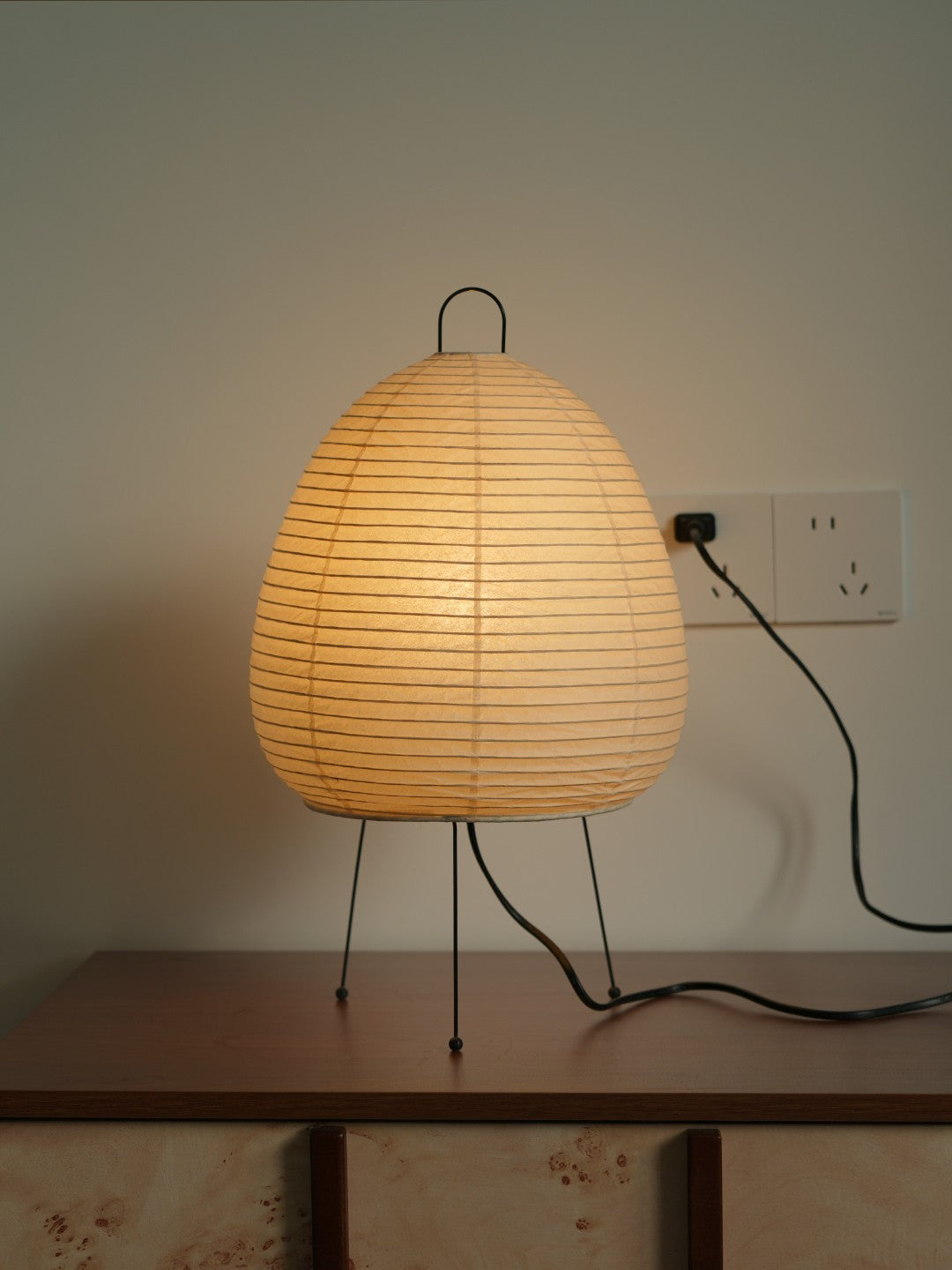 Noguchi Inspired Akari 1A Table Lamp | Handcrafted Washi Paper & Bamboo Light – Japandi Decor