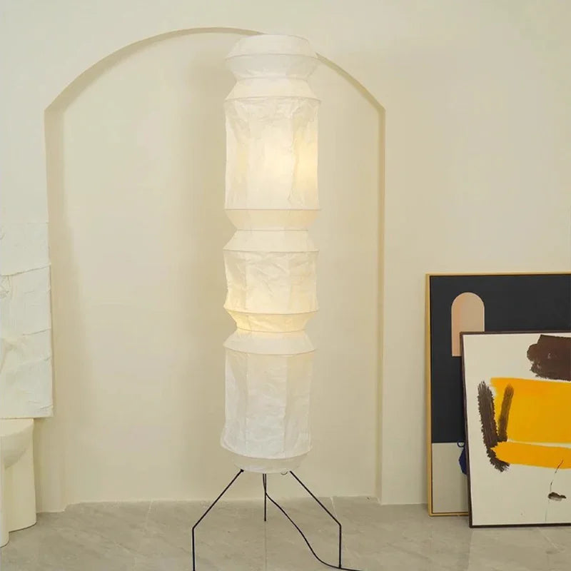 Bamboo Frame Washi UF4-L6 Floor Lamp - Sculptural Light Sculpture UF4-L9 - Captainsbamboo
