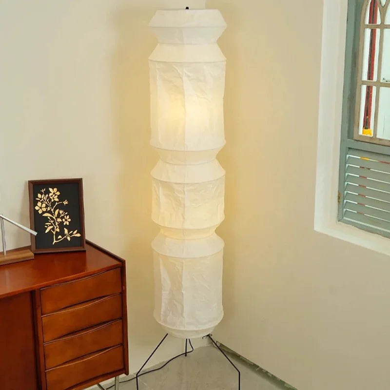 Bamboo Frame Washi UF4-L6 Floor Lamp - Sculptural Light Sculpture UF4-L9 - Captainsbamboo