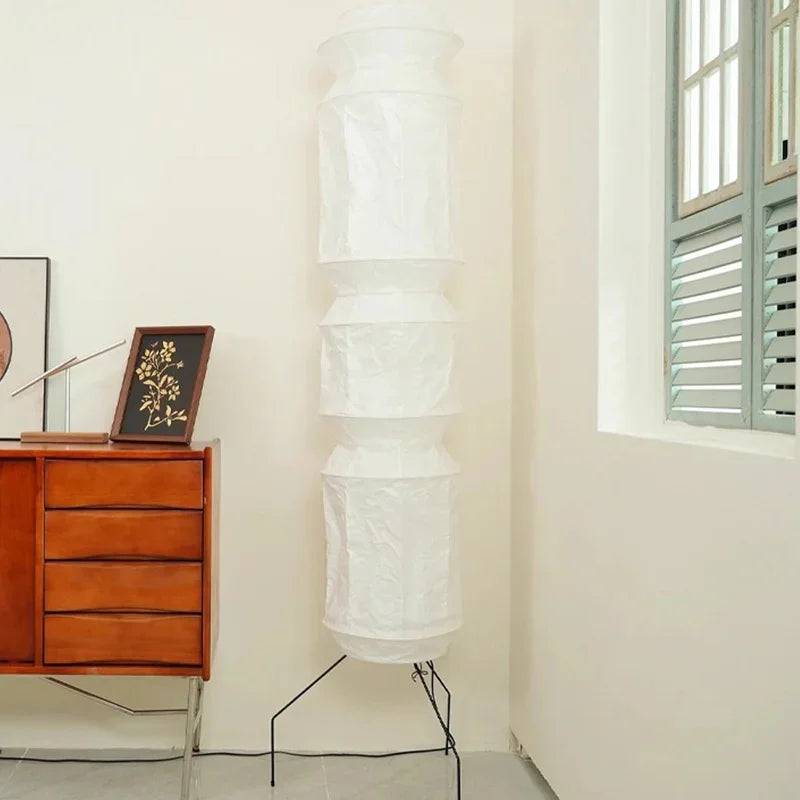Bamboo Frame Washi UF4-L6 Floor Lamp - Sculptural Light Sculpture UF4-L9 - Captainsbamboo