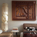 Bamboo Frame Washi UF4-L6 Floor Lamp - Sculptural Light Sculpture UF4-L9 - Captainsbamboo