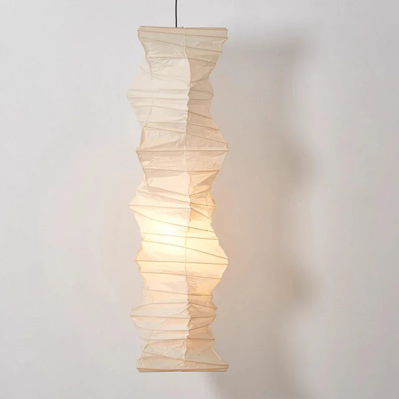 Fluid Sculpture Noguchi Style Akari Paper Ceiling Lamp 33N - Captainsbamboo