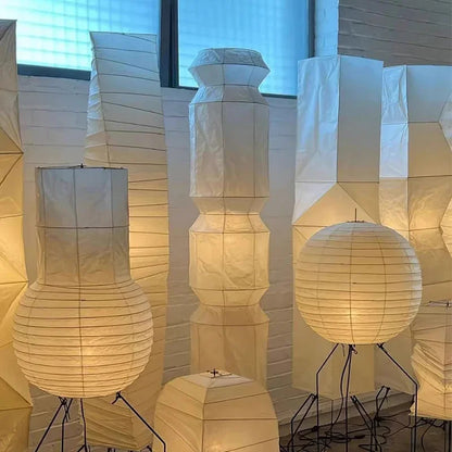 Bamboo Frame Washi UF4-L6 Floor Lamp - Sculptural Light Sculpture UF4-L9 - Captainsbamboo