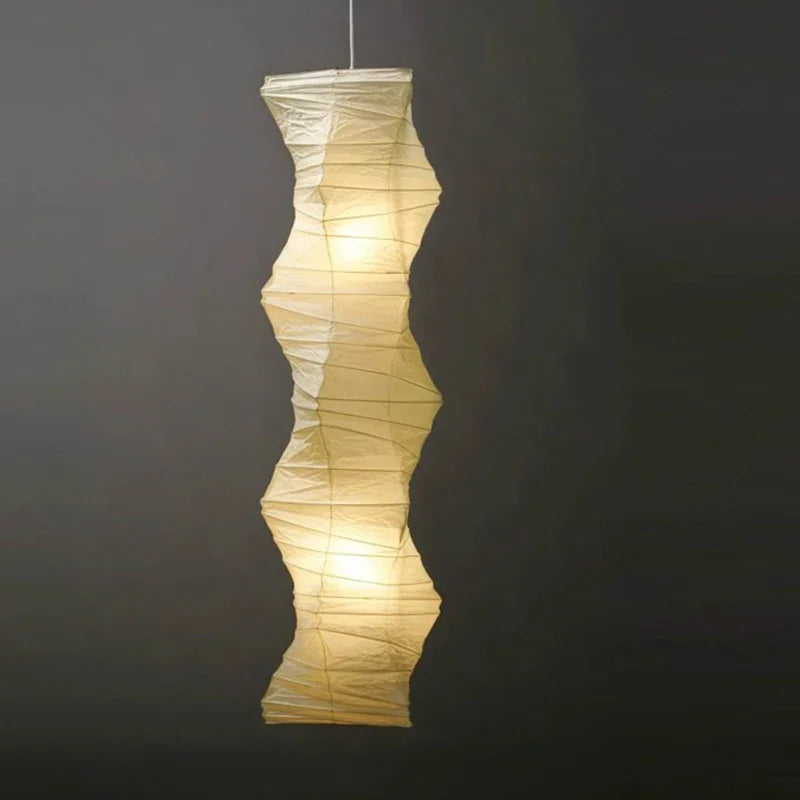 Fluid Sculpture Noguchi Style Akari Paper Ceiling Lamp 33N - Captainsbamboo