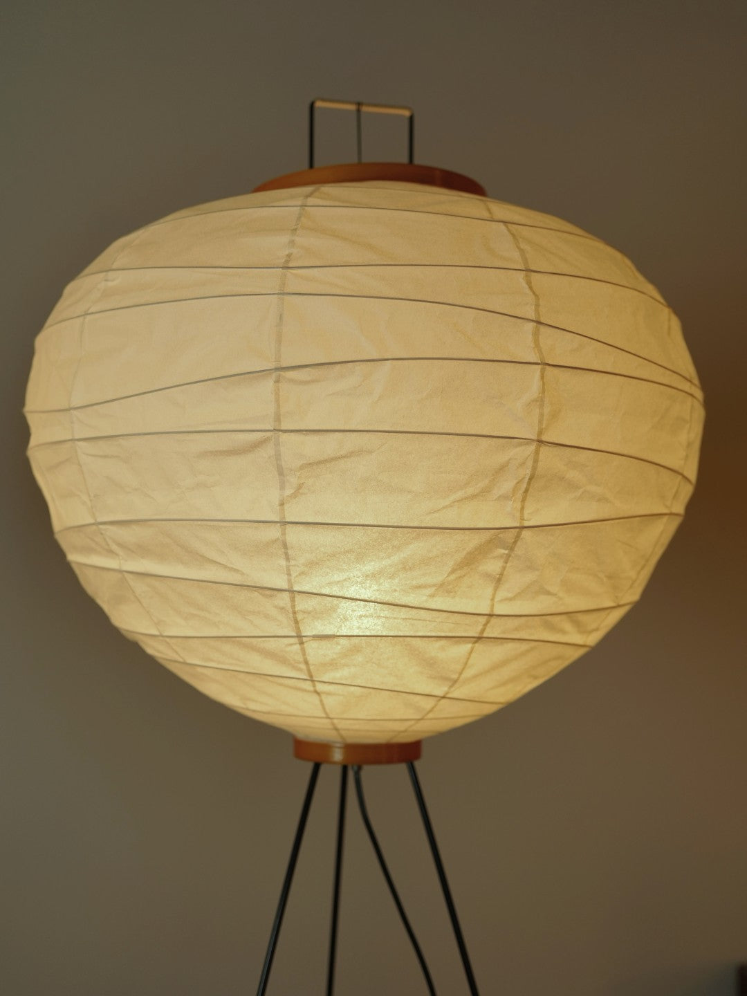 Akari 10D Floor Lamp Replica — Handcrafted Spherical Washi Light Sculpture