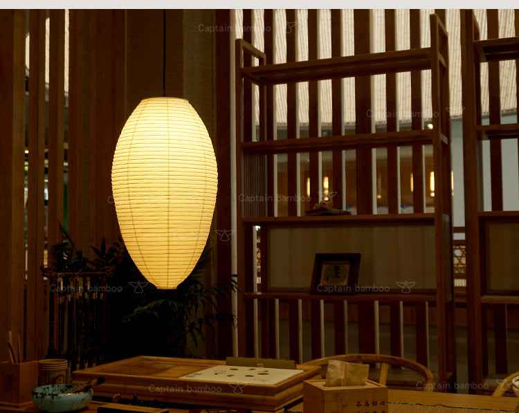 Floating Origami Ceiling Light Akari 23A Washi Paper Ceiling Lamp