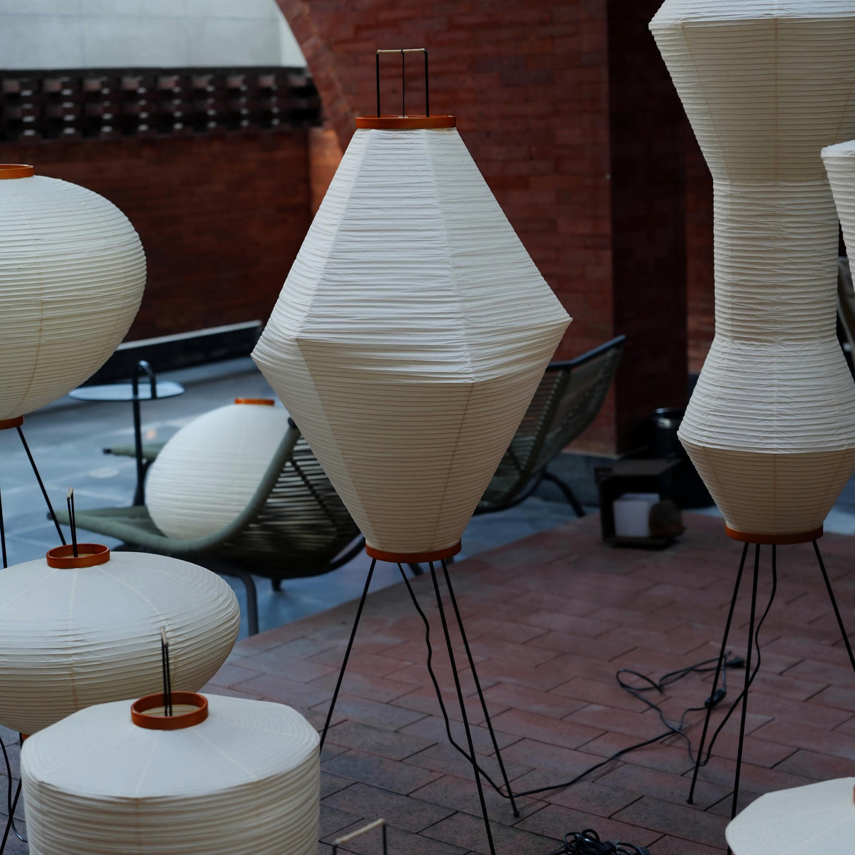 Noguchi Inspired Akari 13A Floor Lamp | Wide Washi Paper Light – Japandi Accent