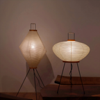 Noguchi Inspired Akari 13A Floor Lamp | Wide Washi Paper Light – Japandi Accent