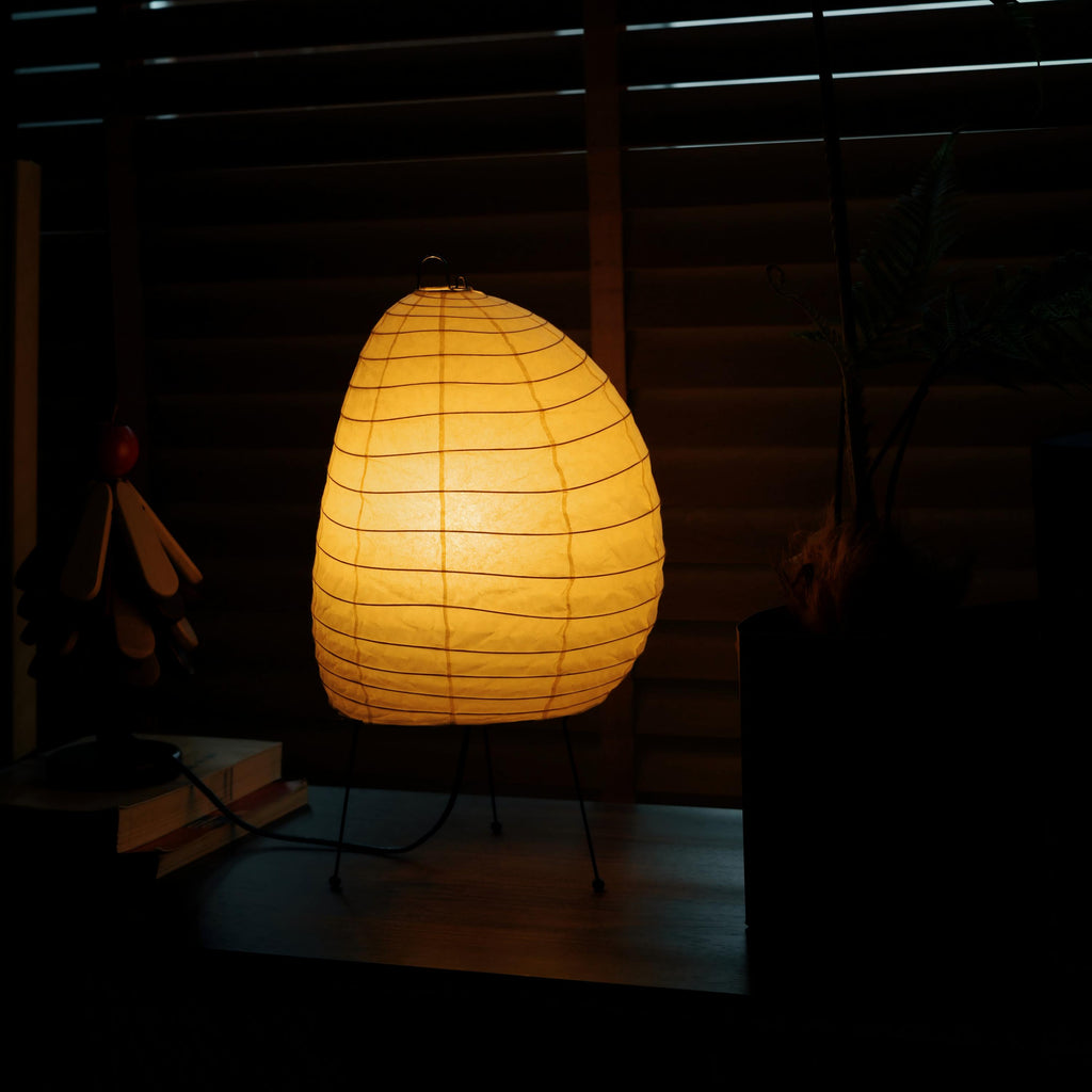 Noguchi Inspired Akari 1N Table Lamp | Handcrafted Washi Paper & Bamboo Light – Japandi Accent