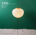 NOGUCHI AKARI 10A Floor Lamp — Large Washi Light Sculpture AKARI 10D
