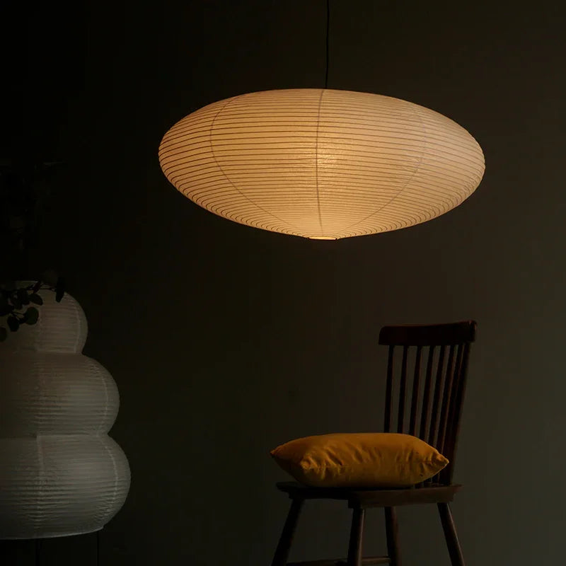 Noguchi Pendant Light Paper Lantern Akari Washi Paper Ceiling Lamp 21A - Captainsbamboo