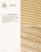 Akari 22N Washi Floor Lamp — Master Edition (Hand-Tied Bamboo)