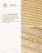 Akari 23N Washi Floor Lamp — Master Edition (Hand-Tied Bamboo)