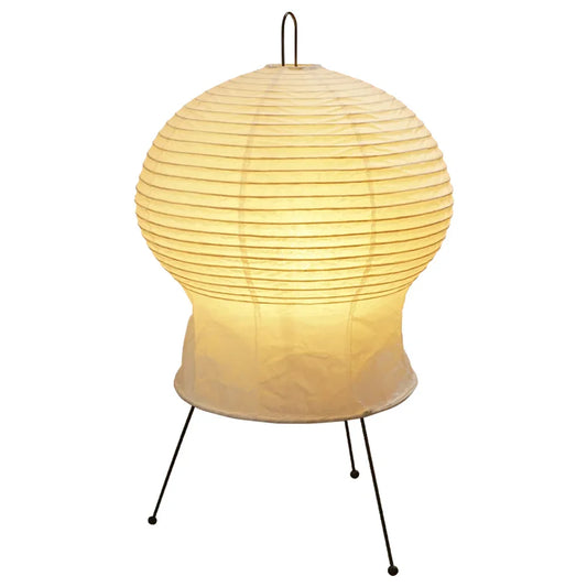 Bamboo Frame Handmade Washi Paper Lamp - Warm Glow Sculptural Light akari 2N - Captainsbamboo