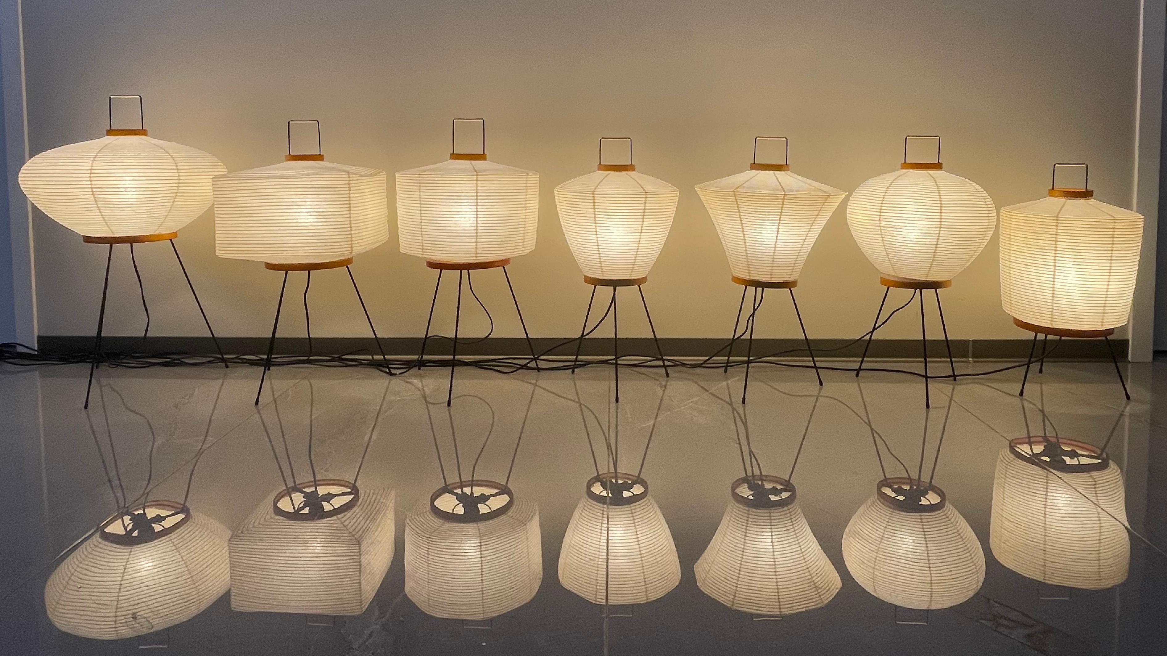 NOGUCHI AKARI 6A Table Lamp — Tall Washi Paper Lamp – Captainsbamboo