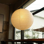 Noguchi-Style Pendant Light Akari 55A Washi Paper Lantern Ceiling Lamp - Captainsbamboo