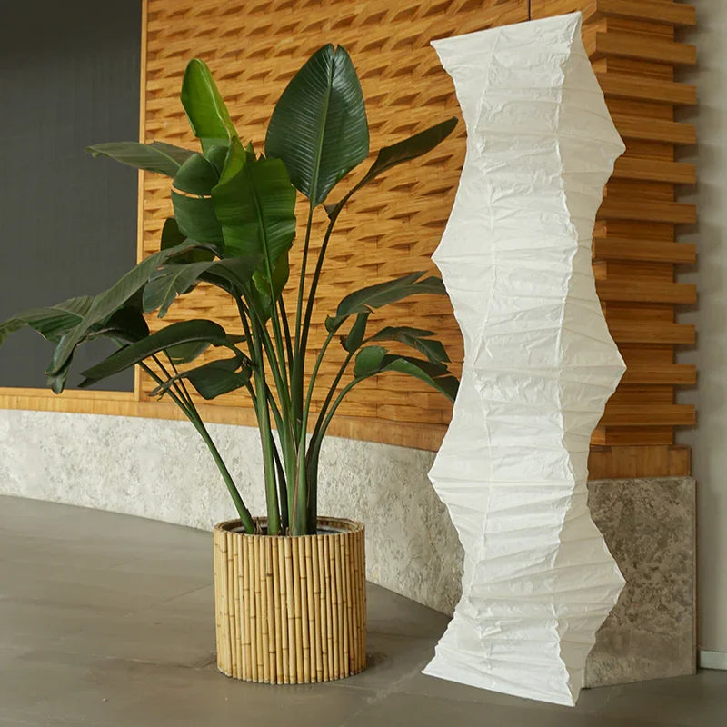 Fluid Sculpture Noguchi Style Akari Paper Ceiling Lamp 33N - Captainsbamboo