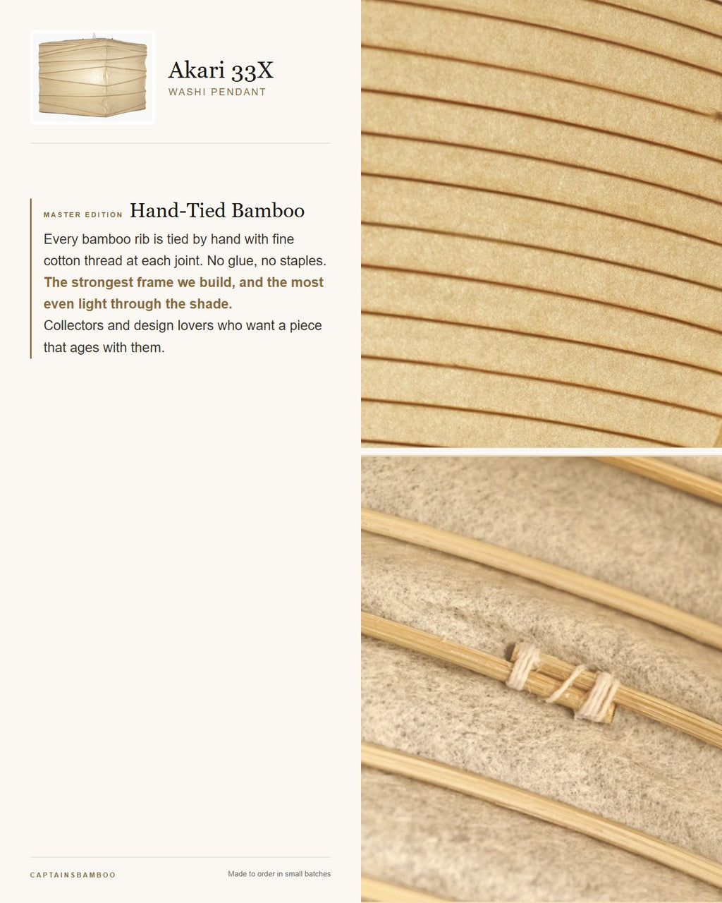 Akari 33X–45X Washi Pendant — AKARI 33X — Ø 13 in × H 13 in (33 × 33 c