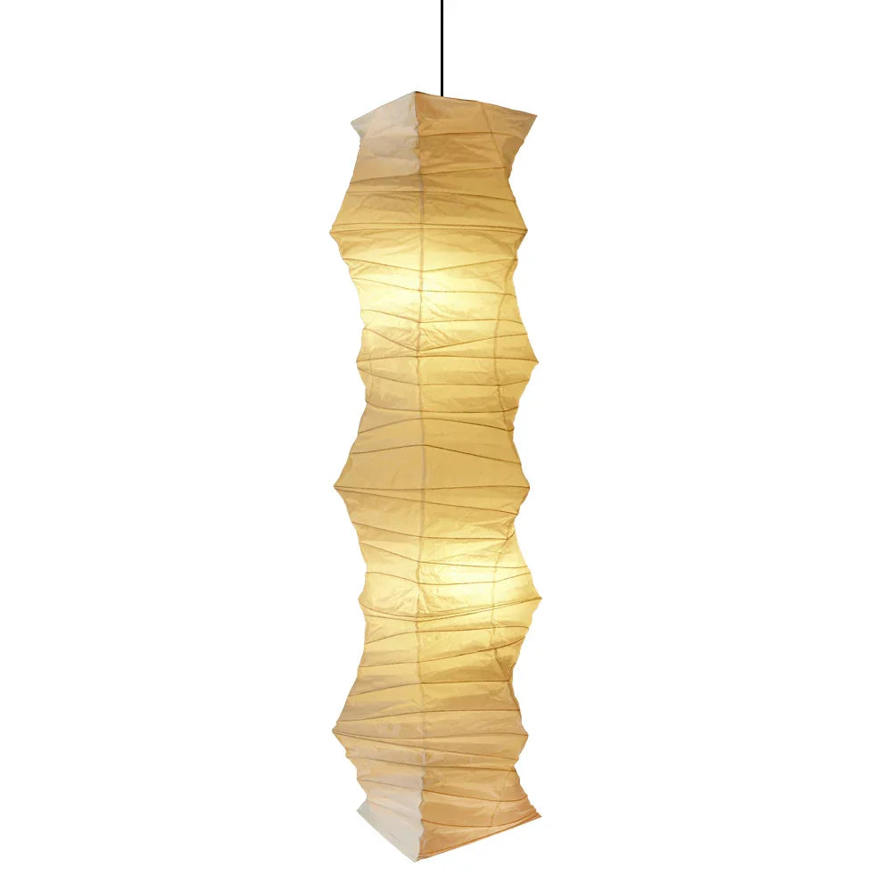 Fluid Sculpture Noguchi Style Akari Paper Ceiling Lamp 33N - Captainsbamboo
