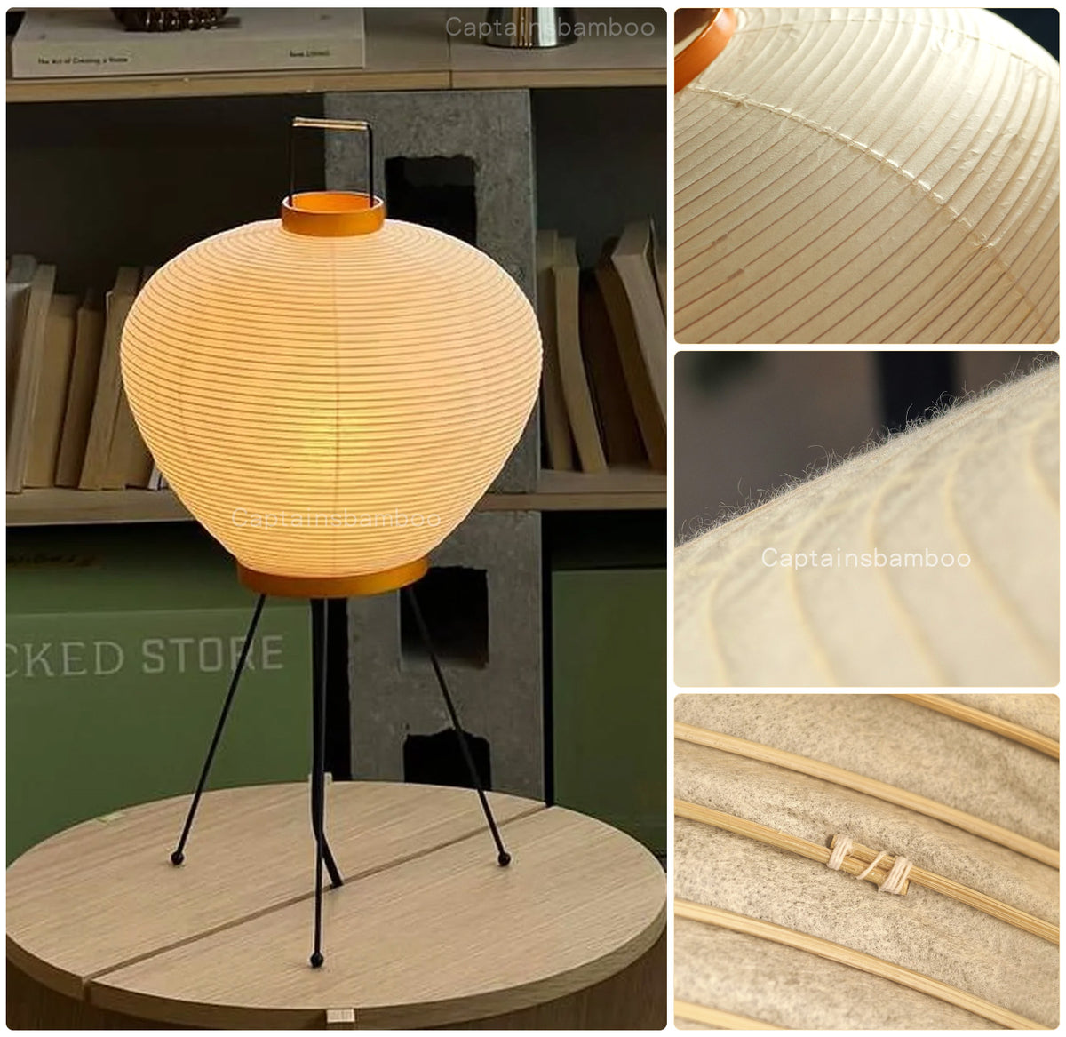 NOGUCHI AKARI 3A Table Lamp — Handcrafted Washi Lighting