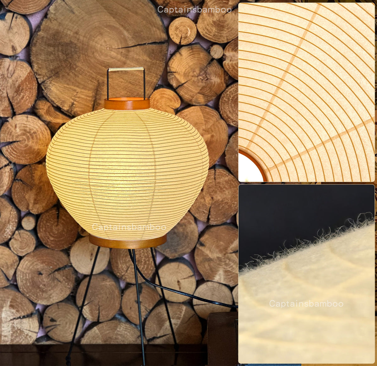 NOGUCHI AKARI 3A Table Lamp — Handcrafted Washi Lighting