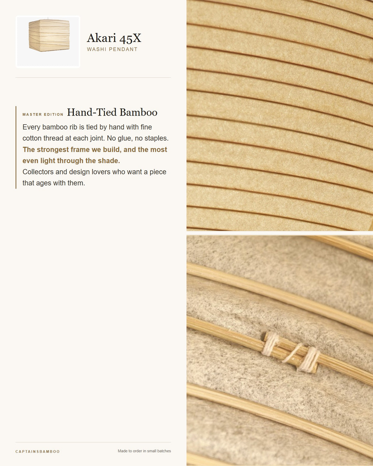 Akari 33X–45X Washi Pendant — AKARI 45X — Ø 17.7 in × H 17.7 in (45 × 
