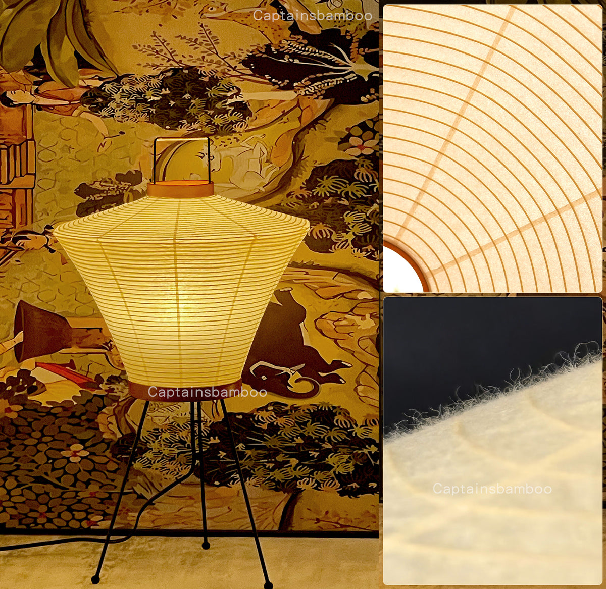 NOGUCHI AKARI 4A Table Lamp — Modern Washi Light Sculpture