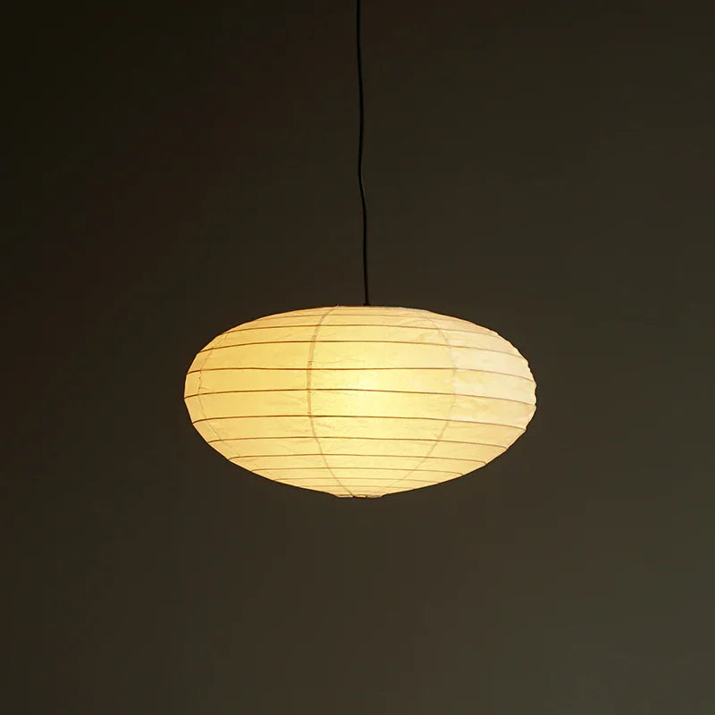 Wabi-Sabi Orb Light Akari Washi Paper Ceiling Lamp 50EN 70EN 95EN - Captainsbamboo