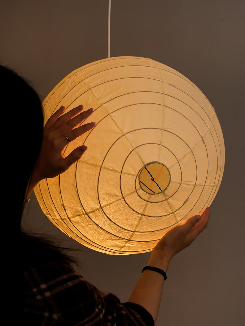 Noguchi Inspired Akari 55D Paper Pendant Light | Handcrafted Ceiling Lamp akari 100D