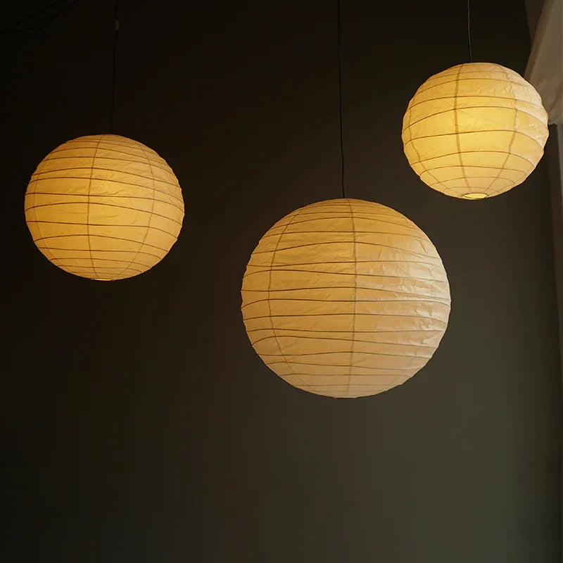 Noguchi Inspired Akari 55D Paper Pendant Light | Handcrafted Ceiling Lamp - Captainsbamboo