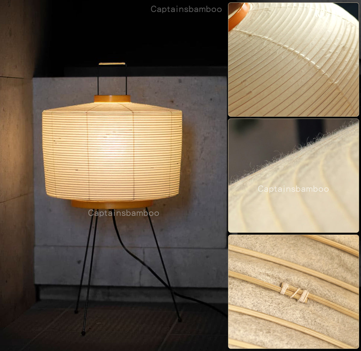 NOGUCHI AKARI 6A Table Lamp — Tall Washi Paper Lamp