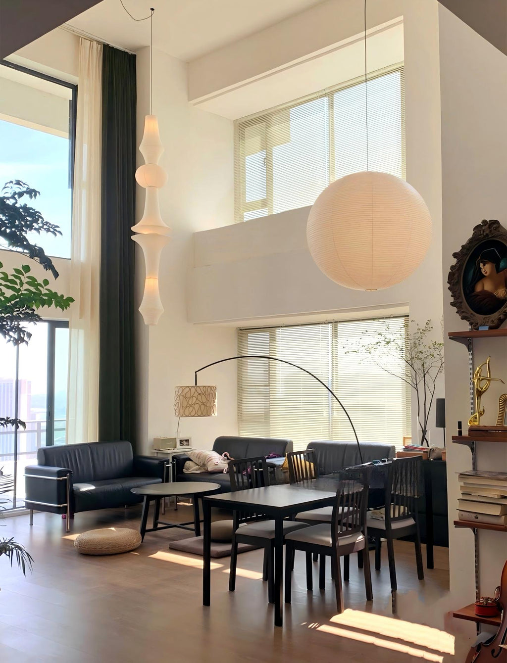Grand Akari Washi Paper Ceiling Lamp (75A - 120A) | Large Oversized Pendant Light