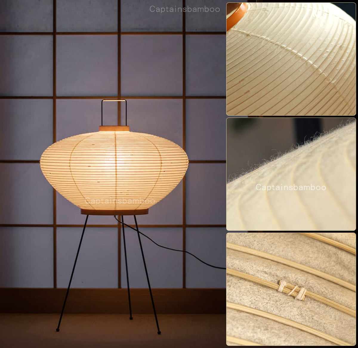 Noguchi Akari 9A Replica — Floor & Table Washi Paper Lamp