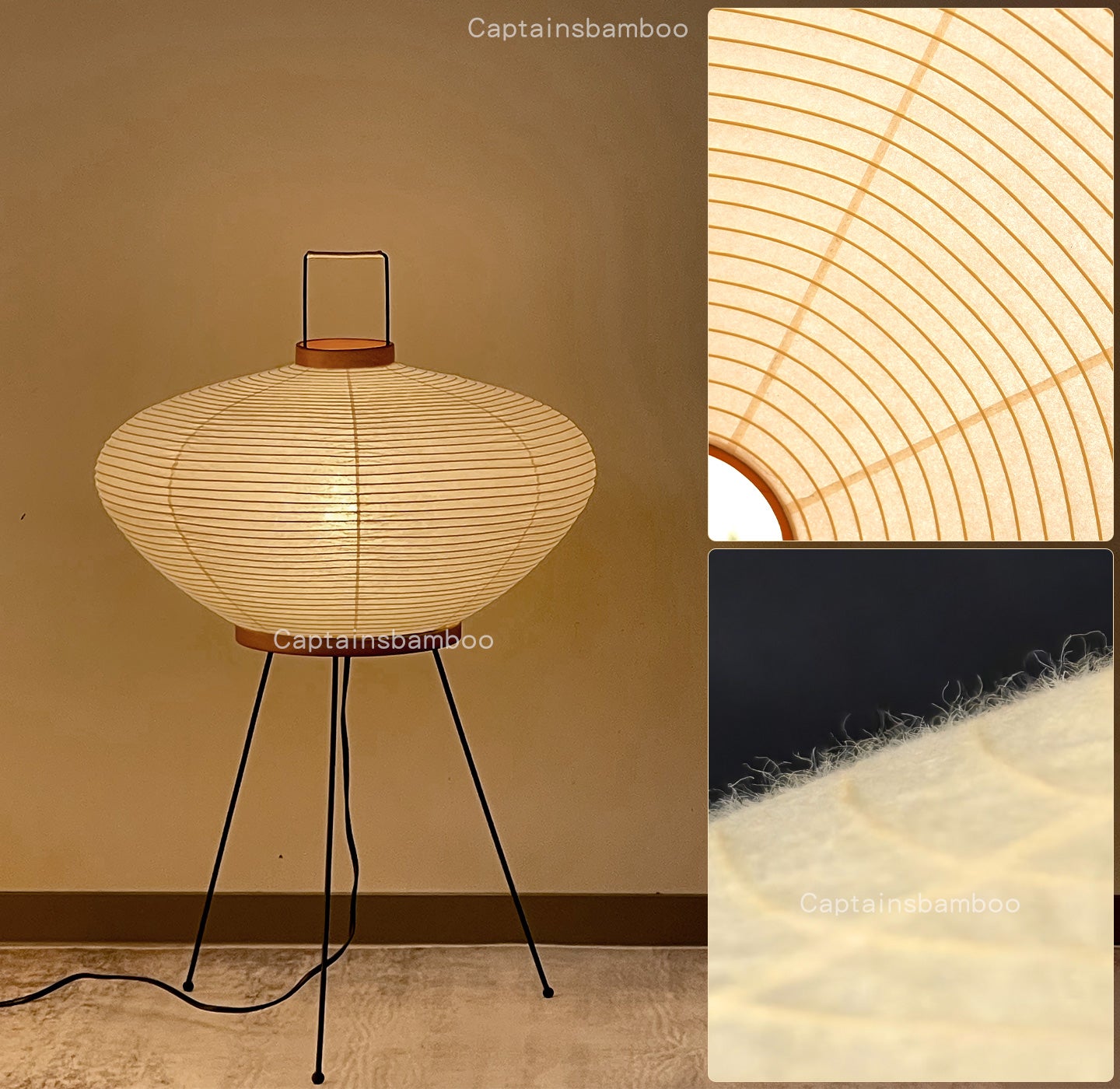 Akari 9A Replica — Floor & Table Washi Paper Lamp – Captainsbamboo