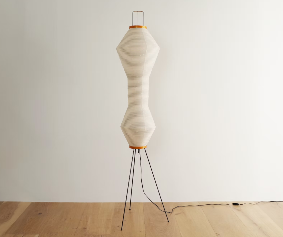 NOGUCHI AKARI 12A Floor Lamp — Washi Paper Lamp Metal Frame