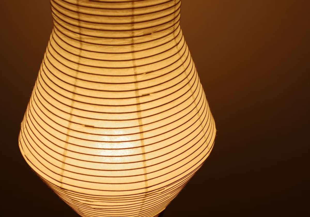 NOGUCHI AKARI 12A Floor Lamp — Washi Paper Lamp Metal Frame