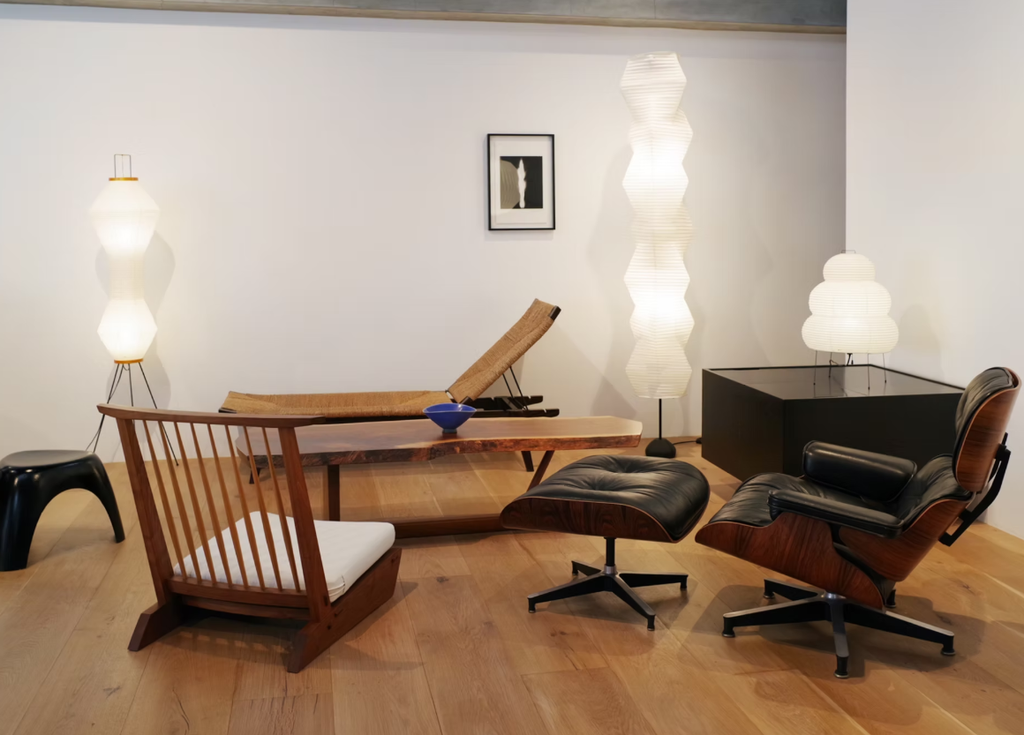 NOGUCHI AKARI 12A Floor Lamp — Washi Paper Lamp Metal Frame