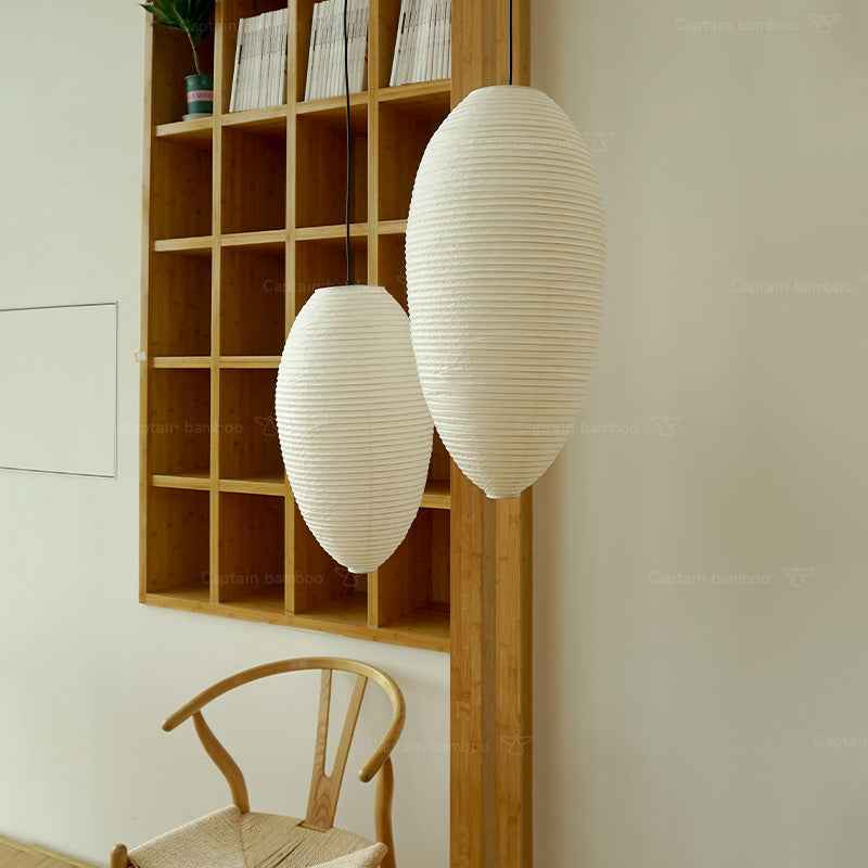 Floating Origami Ceiling Light Akari 23A Washi Paper Ceiling Lamp