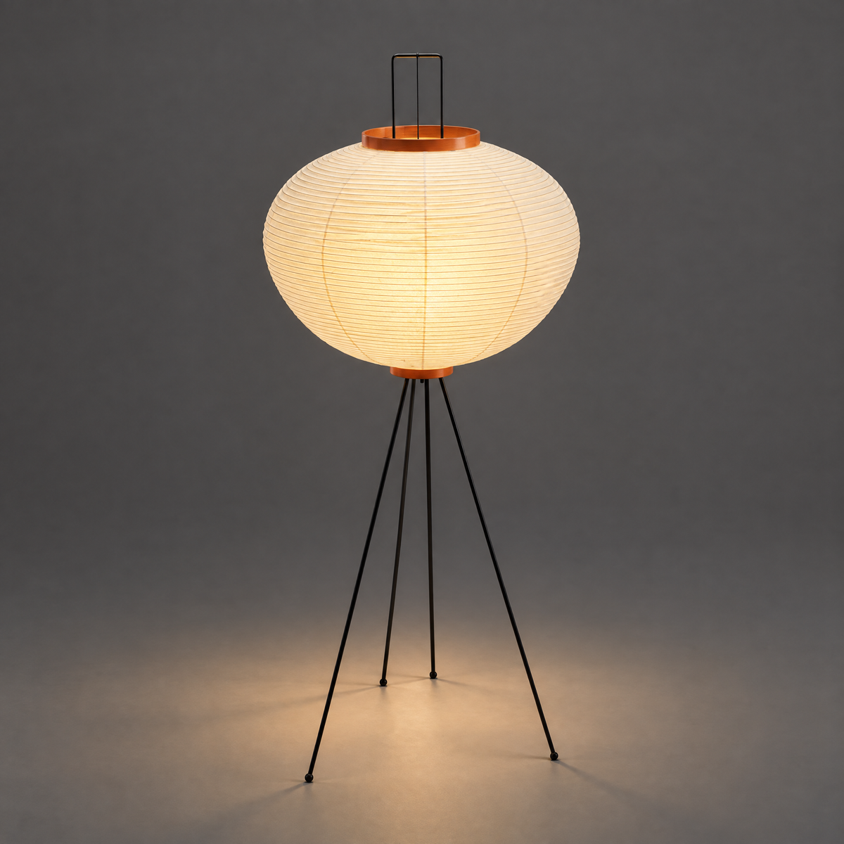 NOGUCHI AKARI 10A Floor Lamp — Large Washi Light Sculpture
