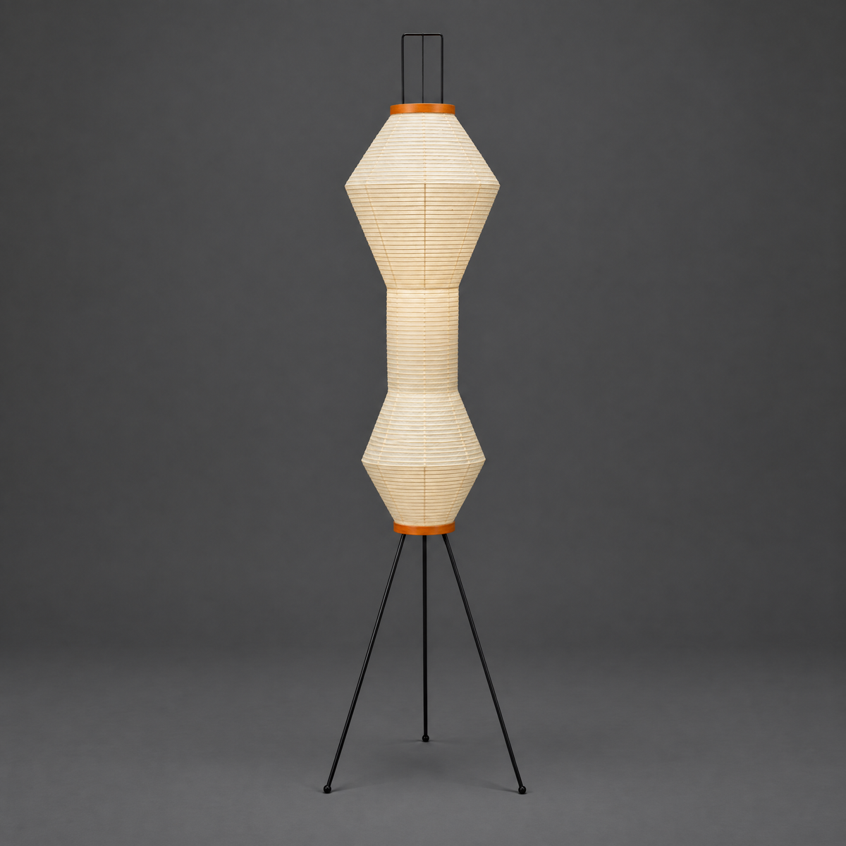 NOGUCHI AKARI 12A Floor Lamp — Washi Paper Lamp Metal Frame