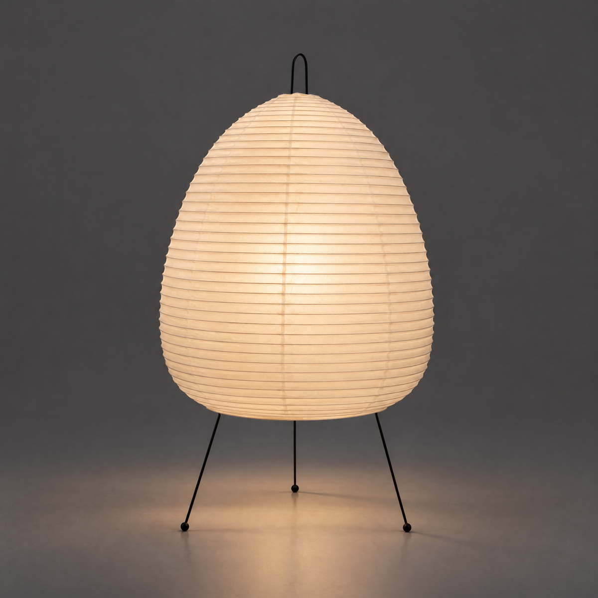 Noguchi Inspired Akari 1A Table Lamp | Handcrafted Washi Paper & Bamboo Light – Japandi Decor
