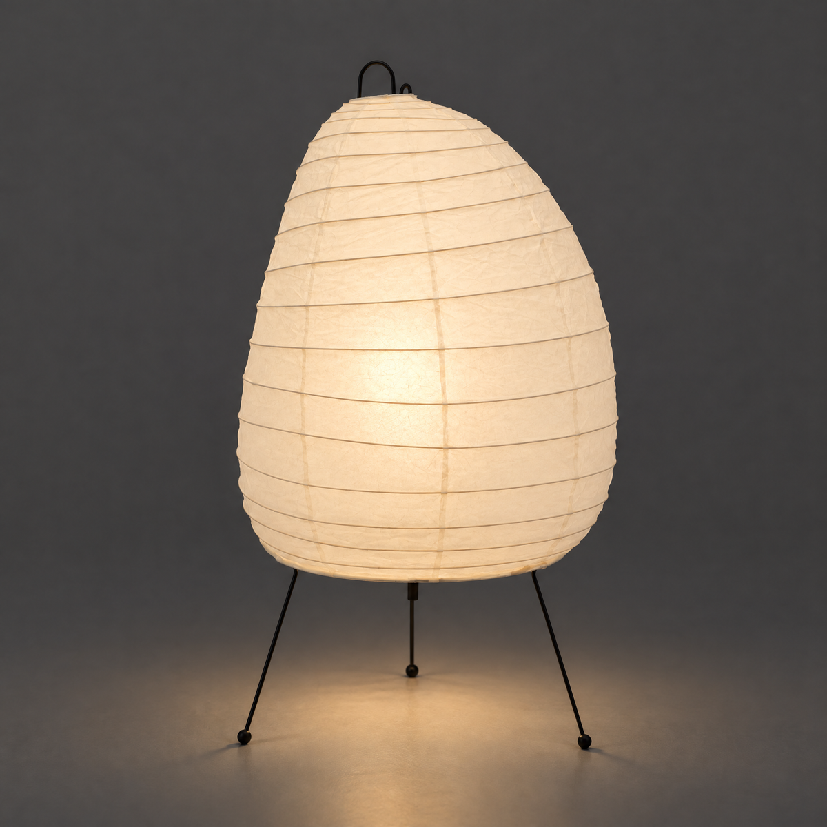Noguchi Inspired Akari 1N Table Lamp | Handcrafted Washi Paper & Bamboo Light – Japandi Accent