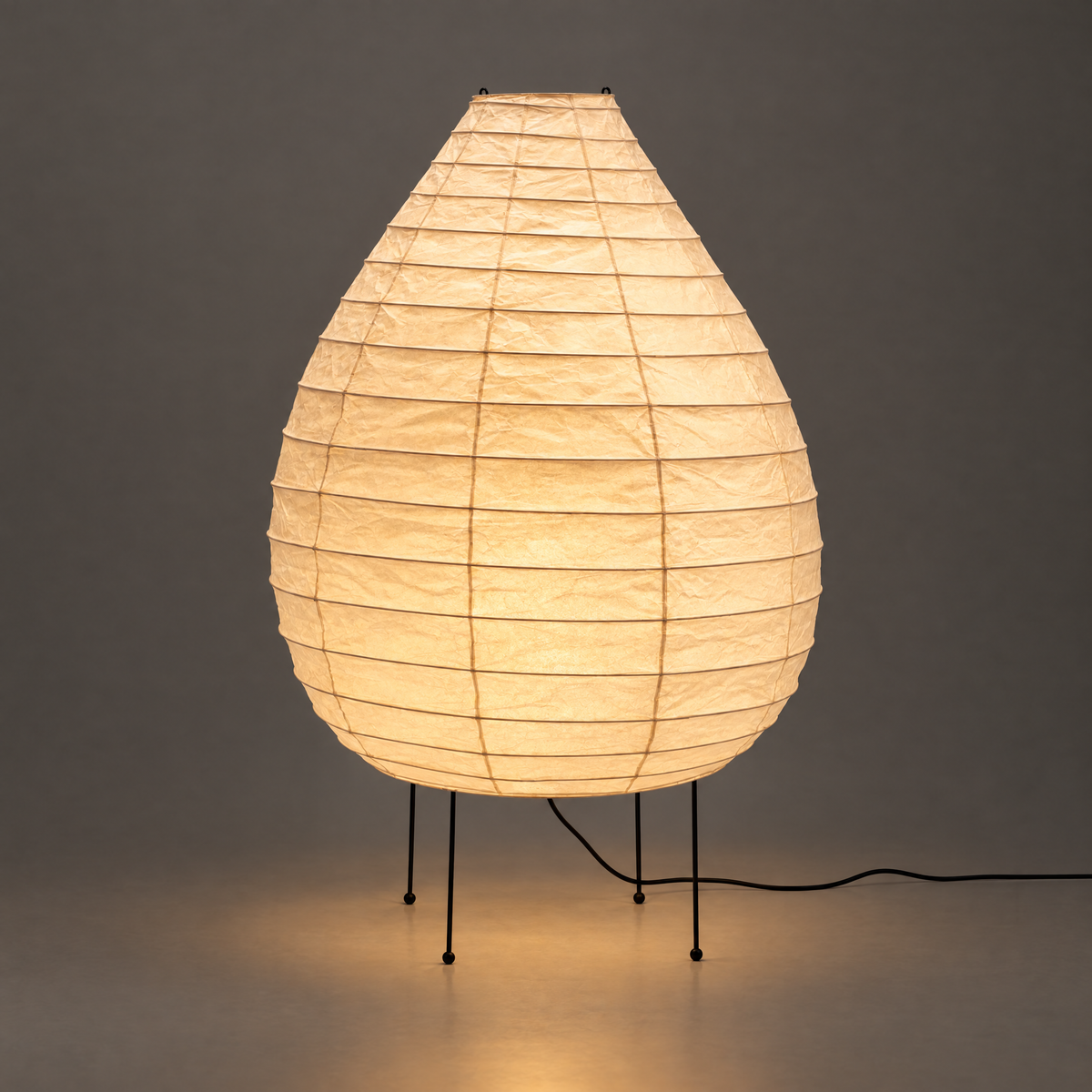 Isamu Noguchi AKARI 23N 正規品 Akari 23N Floor Lamp — Ø84 × H119cm, Washi | $558 – Captainsbamboo