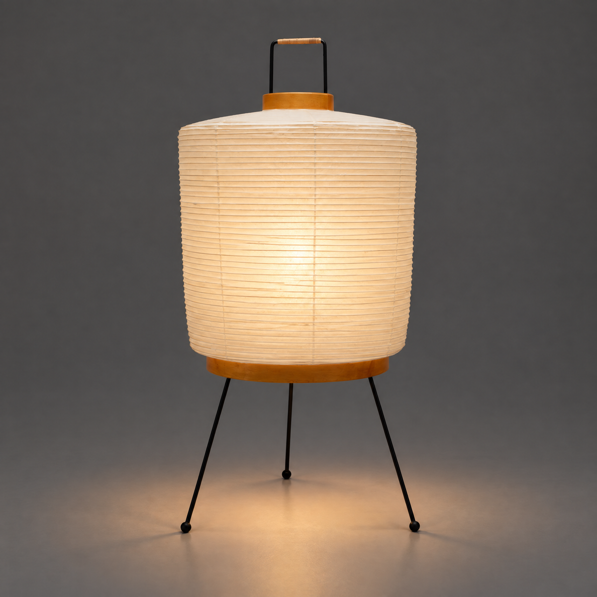 NOGUCHI AKARI 2A Paper Table Lamp — Washi & Bamboo Table Lamp