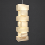 Akari 36N Style Washi Paper Pendant Lamp | Isamu Noguchi Inspired Sculpture