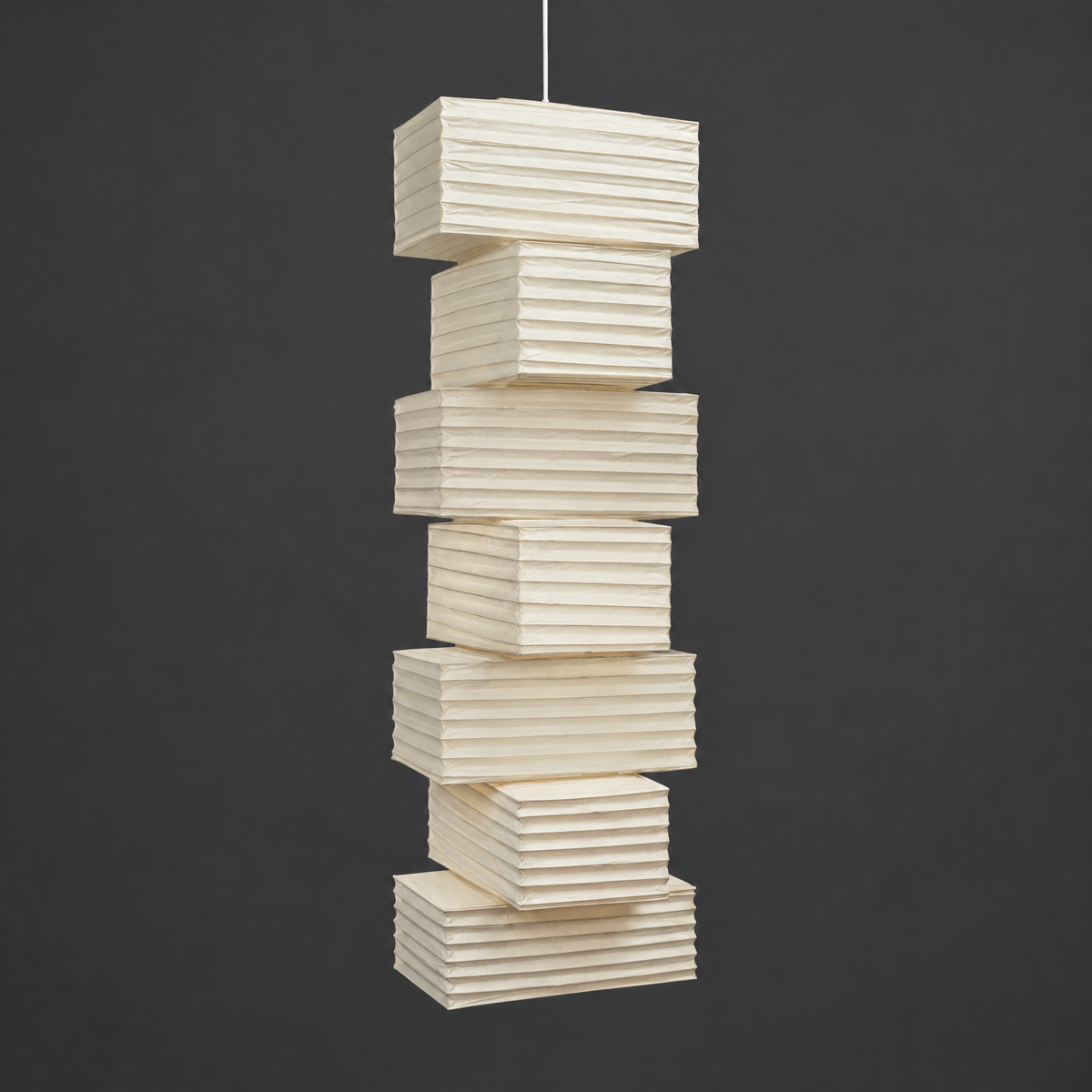 Akari 36N Style Washi Paper Pendant Lamp | Isamu Noguchi Inspired Sculpture